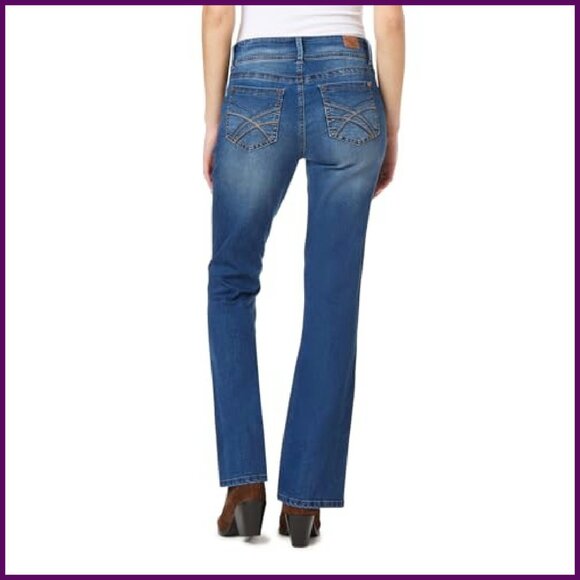 Mid-Rise Bootcut Jeans Insta Stretch Denim Size 0-24 Curvy Fit - Picture 3 of 8